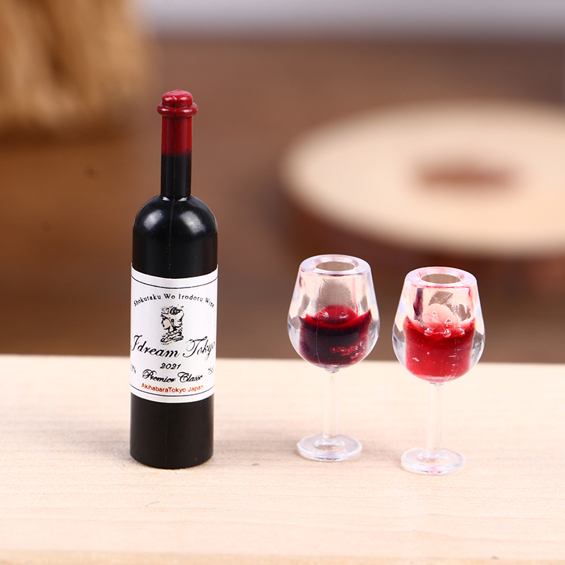 Wine Y Beer - 5Pcs 1:12 인형 집 미니어처 와인