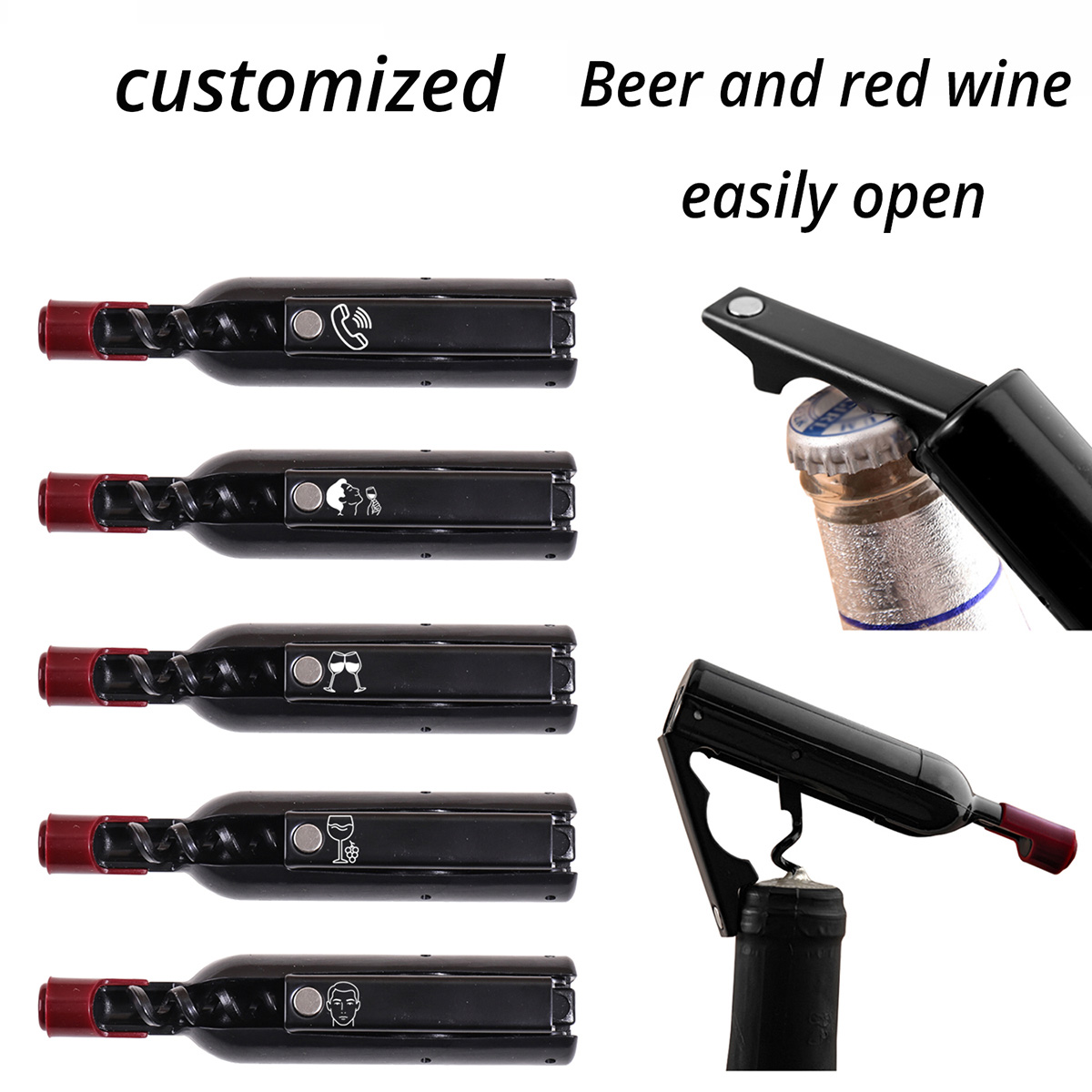 맞춤형 텍스트 와인 오프너, 개인 이름이 새겨진 와인  - Wine With Beer Name 리뷰 및 가격
