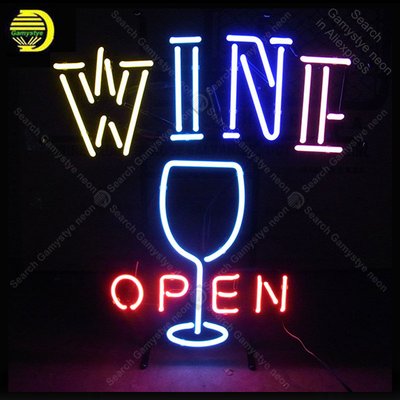 오픈 와인 및 와인 컵용 네온 사인, 네온 아트 홈 개 - Wine In Beer Store 리뷰 및 가격