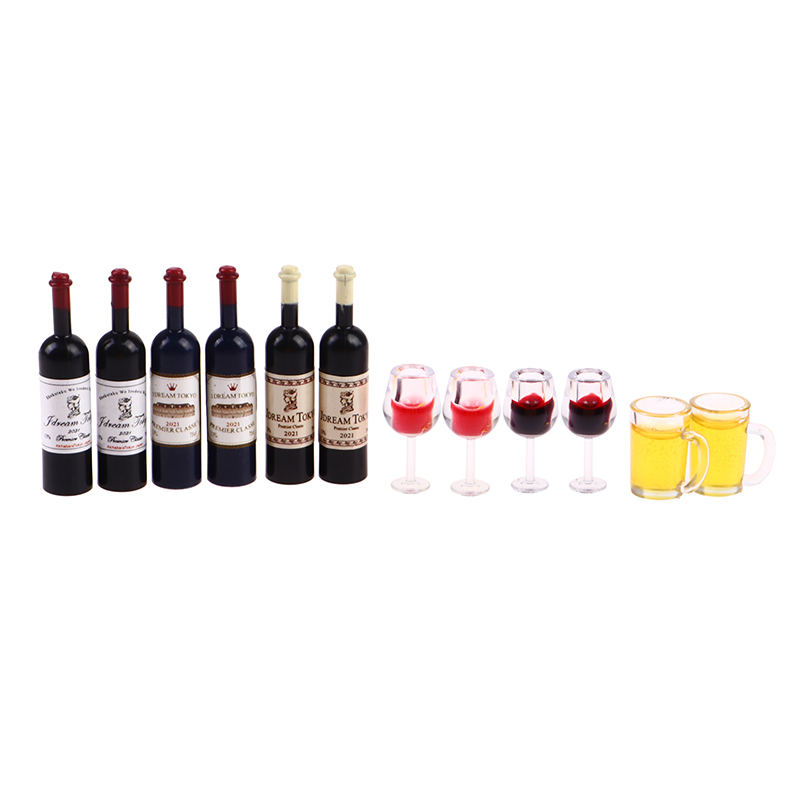 5개 인형의 집 미니어처 와인 컵 맥주잔 와인병 1:1 - Wine Y Beer 리뷰 및 가격